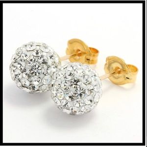 Swarovski Crystal 8mm Ball Stud Earrings